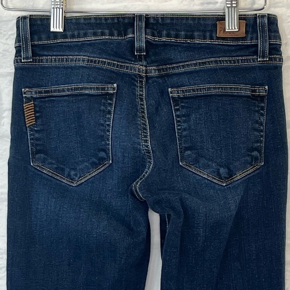 Paige Verdugo Ankle Zip Skinny Jeans Size 27 Dark Wash Denim Blue - Picture 5 of 11